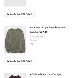 Green aerie crew neck